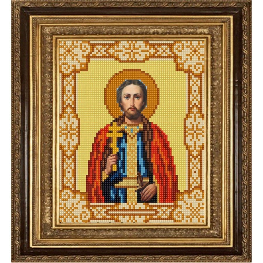 Drawing on fabric (Beads) SKATE art. 9171 Saint Igor 15x18 cm