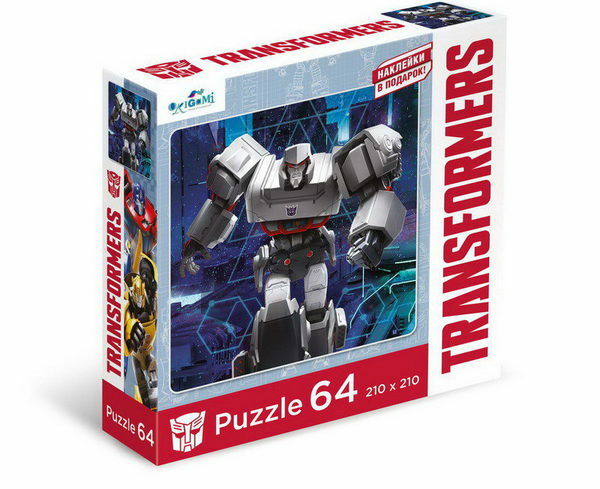 Puzzle 64 Transformers. Megatron. + klistermärken