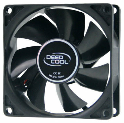 Cooler Deepcool Xfan 80 80 מ" מ 80x80x25 מ" מ, מיסב הידרו, שחור