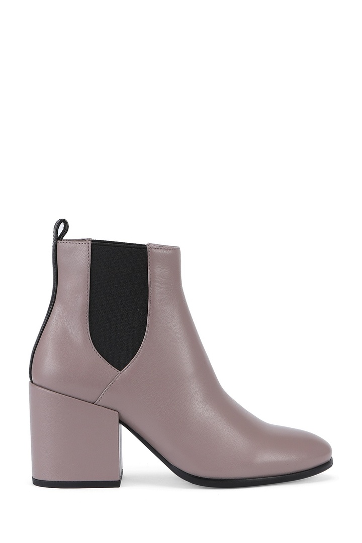 Boots gris-rose avec empiècements noirs
