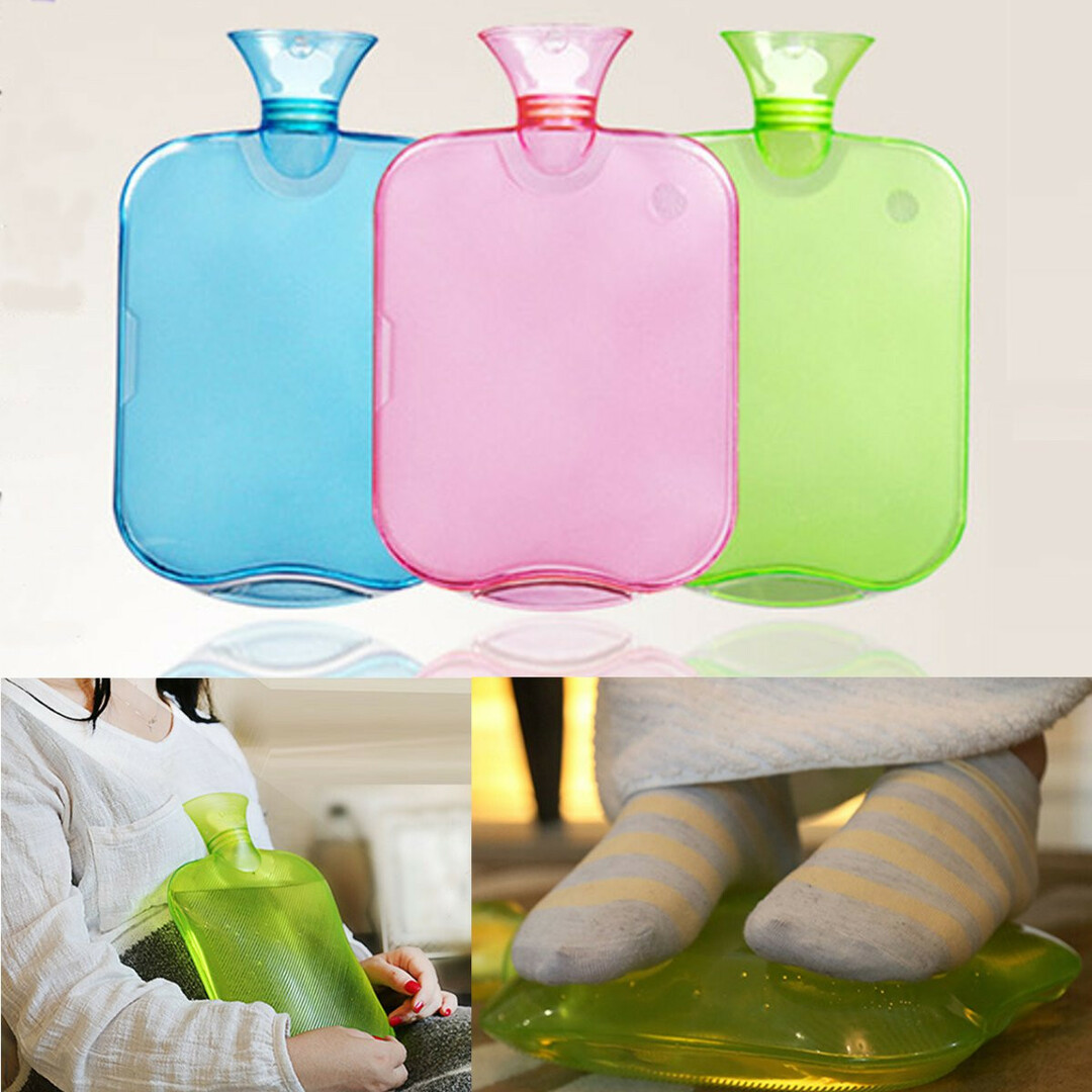 Nagy PVC gumi melegvizes palack táska téli meleg pihentető hő hideg kezelés