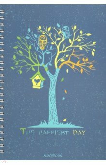 Cuaderno Prestige 96 hojas, A5, peine, Árbol de la felicidad (С0598-60)