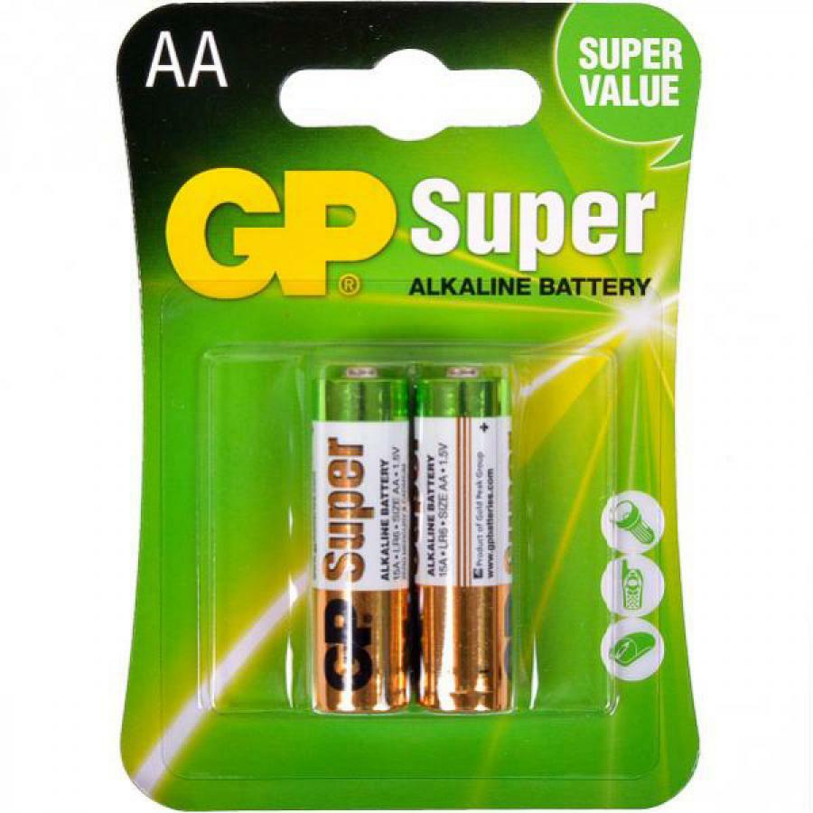 Batterij AA GP Super Alkaline 15A LR6 (2st)