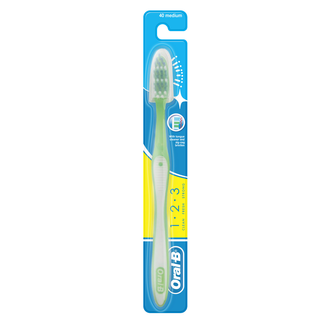 Oral-B tannbørste 1.Renslighet 2.Ferskhet 3.Kraft 40 medium 1stk