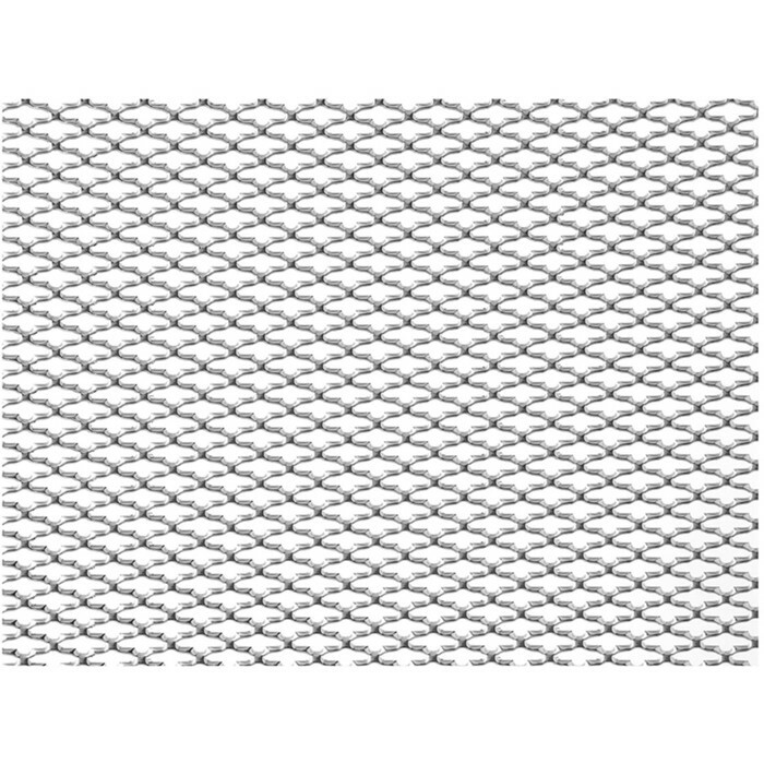Zaštitna i ukrasna mreža Dollex, aluminij, 100x20 cm, ćelije 15x6,5 mm, srebro