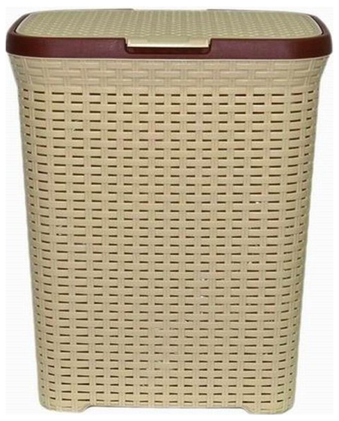 Laundry basket with lid Violet Rattan 60L beige (1860/2)