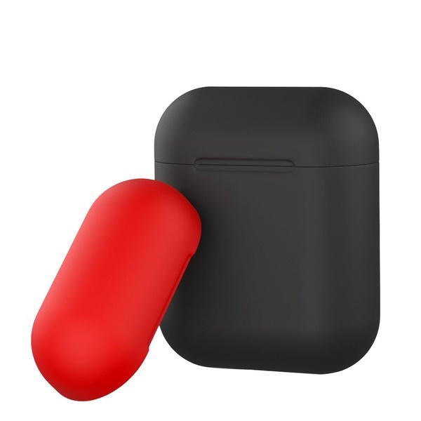 Case voor AirPods Deppa 47015 two-tone, zwart/rood
