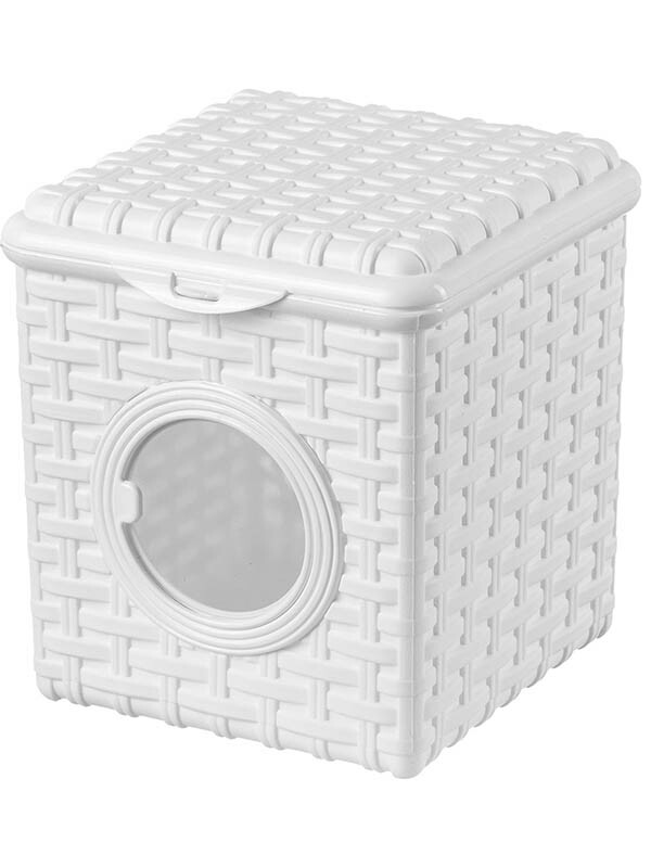 Container for small items Violet Rattan 3l White
