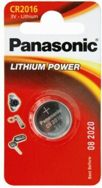 Litium -akku Panasonic CR2016, levy, 3 V