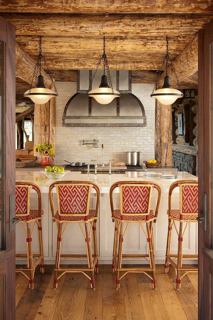 Modern kitchen in rustic style