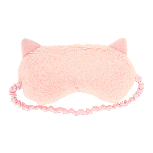 DE.CO Schlaf- und Reisemaske FLUFFY rosa Kätzchen