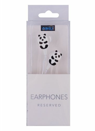 Fones de ouvido Panda (caixa de PVC)