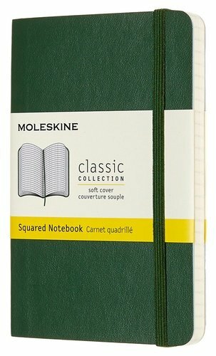 Moleskine -muistikirja, Moleskine CLASSIC SOFT Tasku 90x140mm 192p. häkin pehmeäkantinen vihreä