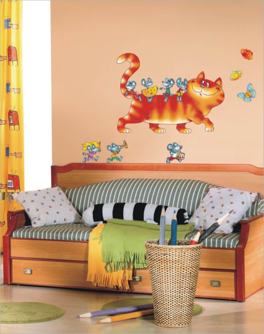 stickers on the wall in the nursery decor photo