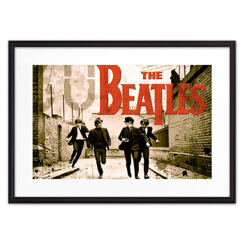 Innrammet plakat The Beatles 30 x 40 cm House of Corleone