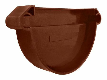 Tapón para canalón PVC Murol D130mm marrón