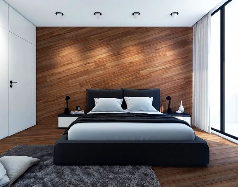 A new word in design - laminate on the wall: photo in the interior