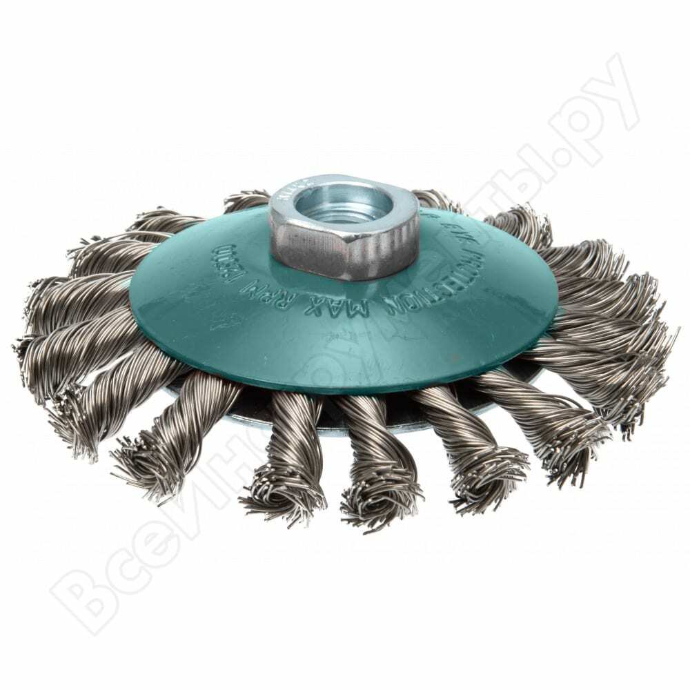 Conical brush with braided steel wire master 061 (100 mm; m14) professional equipment 20106001