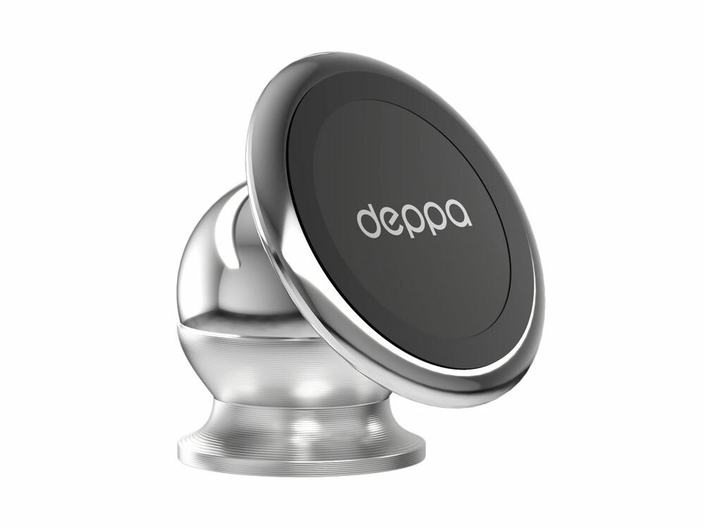 Deppa Mage Steel Support de Voiture pour Smartphone Support de Tableau de Bord Magnétique Argent
