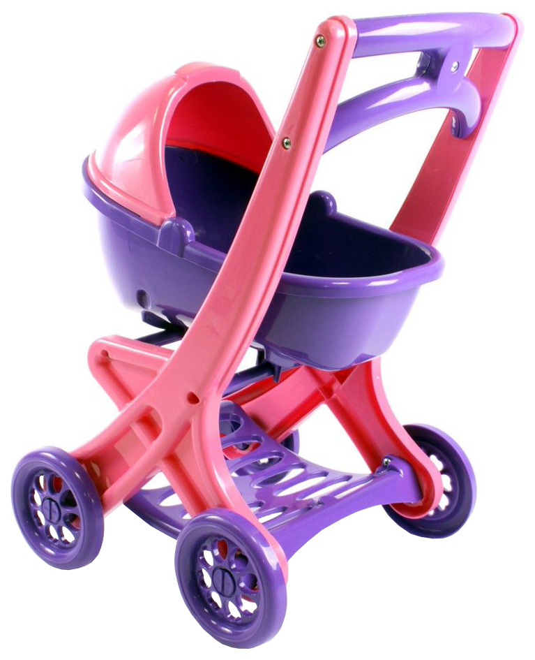 Wózek dla lalek Doloni z gondolą 0121/02 Różowo-fioletowy