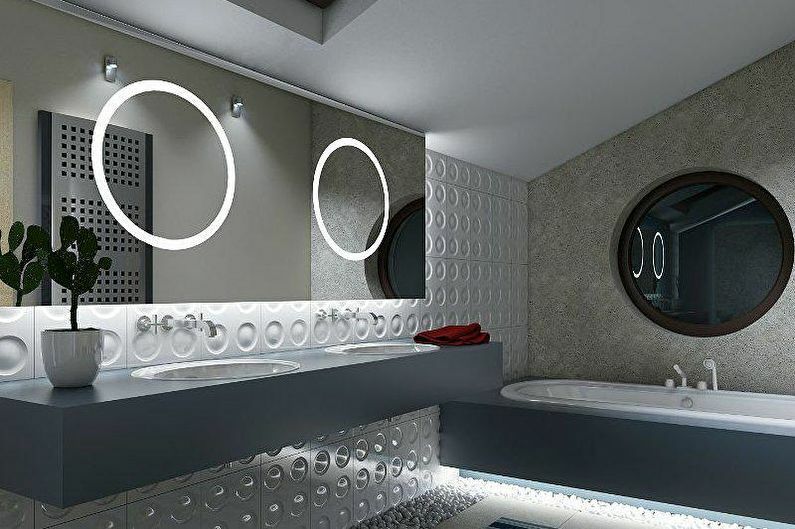 kombinovaný design koupelny