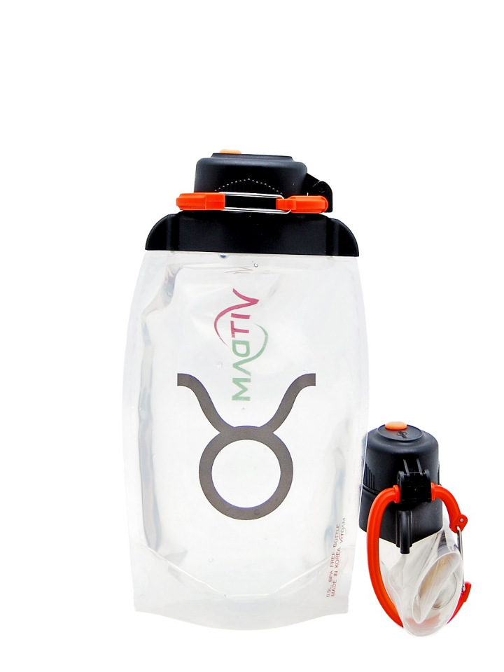 Faltbare Öko-Flasche Vitdam B050TRS-1005 transparent 500 ml