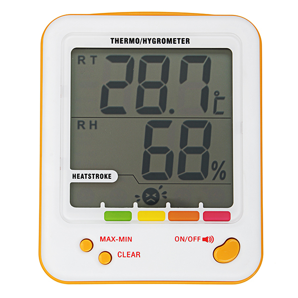 Higrometr Termometr Wewnętrzny Monitor Wilgotności Zewnętrznej Cyfrowy LCD Termohigrometr Zegar Temperatury z min/max