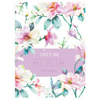 Caderno de negócios Flores brancas, A5, 80 folhas