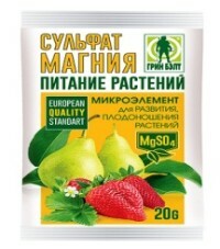 Gnojilo za sadje, zelenjavo, jagodičje in cvetlične pridelke Magnezijev sulfat, 20 gramov