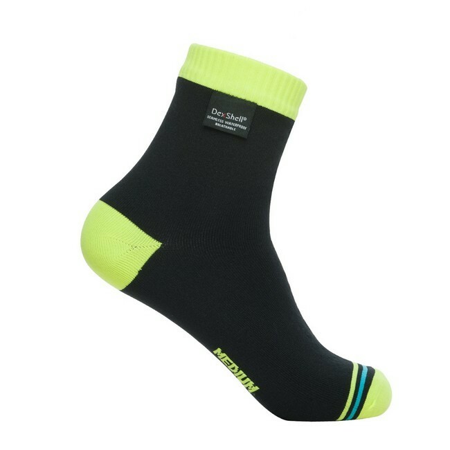 Men's socks DexShell Ultralite Biking Hi-vis, hi-vis yellow, S INT