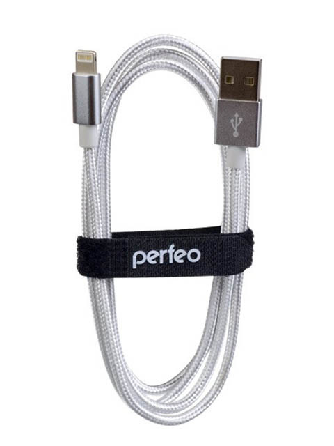 Aksesuar Perfeo USB - Yıldırım 1m Beyaz I4301