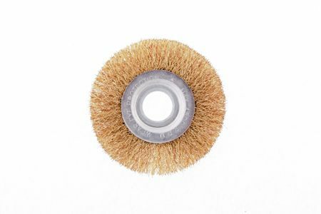 Brush for angle grinder ERMAK 100 mm, fit 22, 2 mm, flat, brass-plated twisted wire