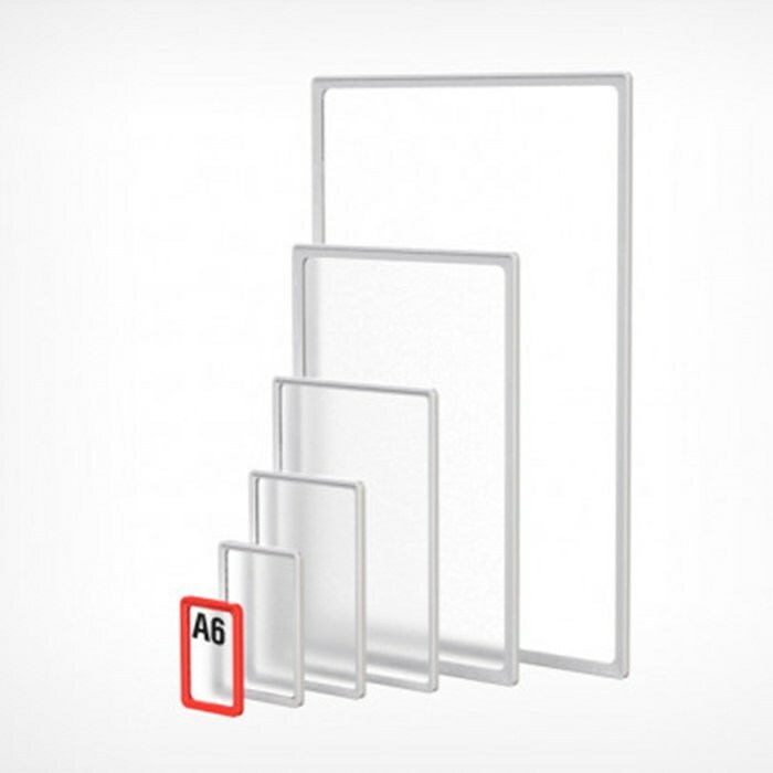 Frame made of impact-resistant plastic with rounded corners A6, without protector, color red