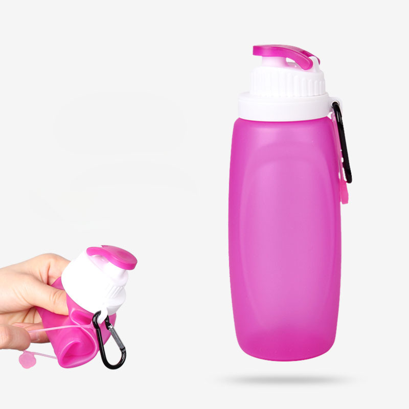 Botella de taza plegable de silicona para exteriores que acampa, senderismo, viaje, hervidor de agua plegable, botella de agua