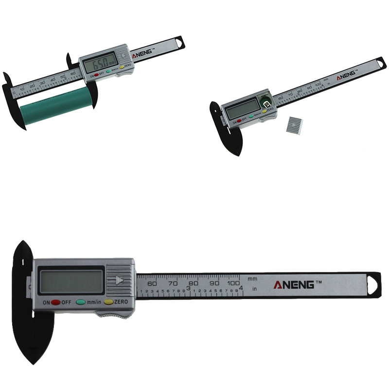 Digital elektronisk kaliberkalibrator-kaliber Vernier mikrometer kolfiber
