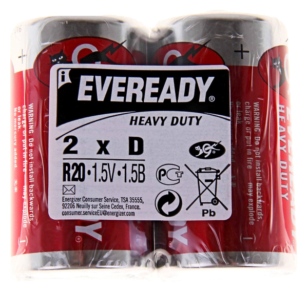 Energizer Eveready Super Heavy Duty baterija 2 kos