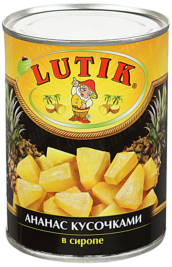 Morceaux d'ananas Lutik au sirop, 560g