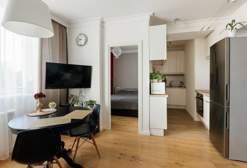 Foto de Jruschov con 2 habitaciones después de la remodelación.