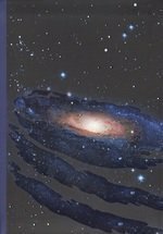 Notepad Cosmos miglājs uz melna fona