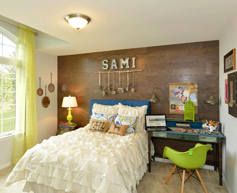 Et nyt ord i design - laminat på væggen: foto i interiøret