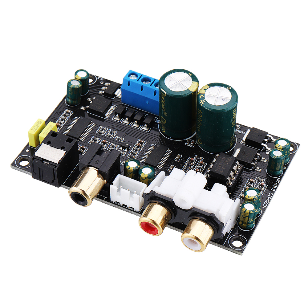 Interface digital para decodificador de áudio coaxial óptico SPDIF DAC Suporte para placa decodificadora 24 bits 192 KHz AC12V