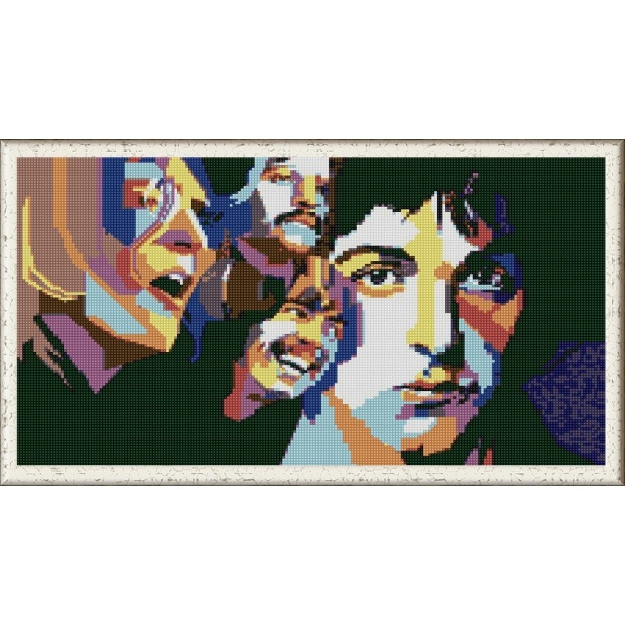 Rysunek na tkaninie (Koraliki) SKATE art. 1235 Beatles 25x45 cm