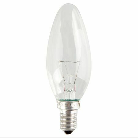 Lâmpada incandescente Osram E14 230 V 40 W vela transparente 2 m2 luz branca quente