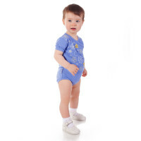 Body (Bodysuit) für Kinder, Farbe: blau, 3 Monate