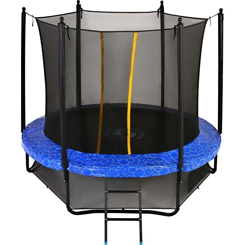 Trampoline Swollen Classic 2018 with mesh and ladder 244 cm, blue