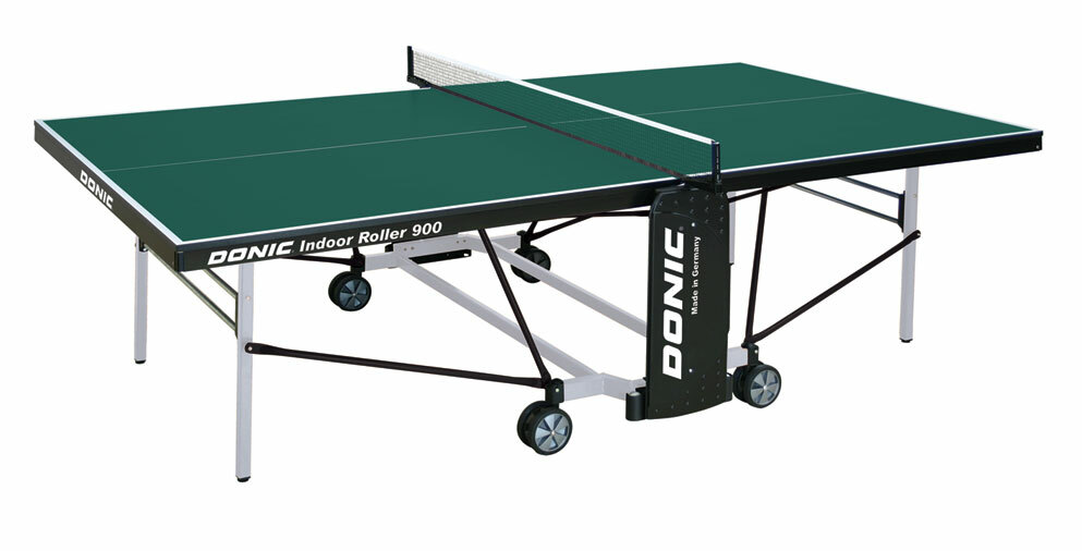 Mesa de tenis Donic Indoor Roller 900 verde con malla 230289-G