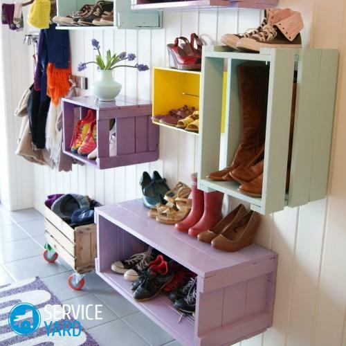 To store shoes there are many practical places