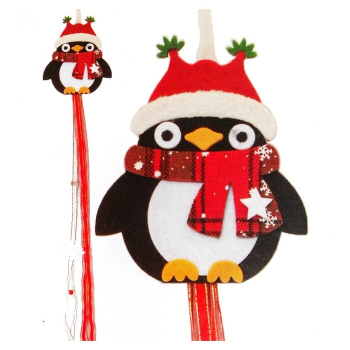 Conjunto para criar um pingente de Ano Novo " Pinguim em um lenço"