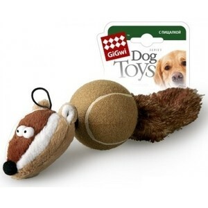 GiGwi Dog Toys Squeaker grevling med 2 knirk for hunder (75075)