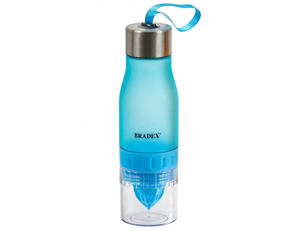 „Bradex“ 600 ml šviesiai mėlynas SF 0521 butelis su sulčiaspaudėmis